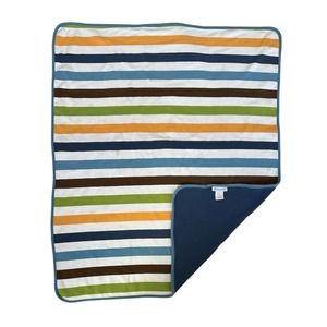 Dwell Studio Target Blue Green Orange Stripe Baby Kids Security Blanket Throw